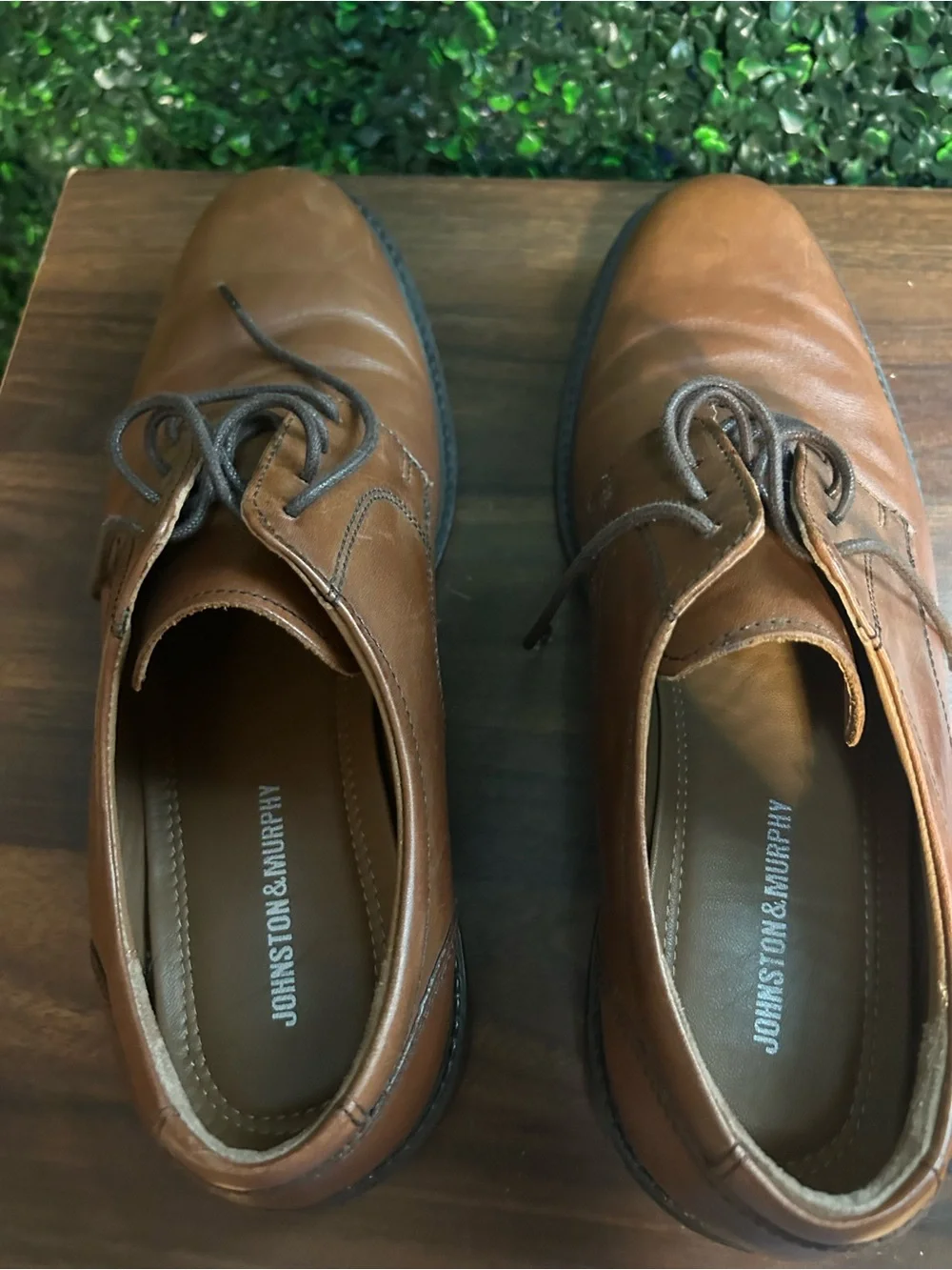 Johnston & Murphy Tan Leather Derby Dress Shoes